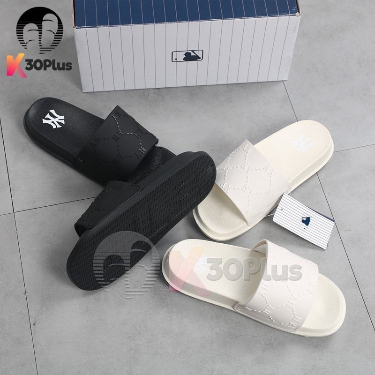 Dép quai ngang mlb vn chunky dia monogram