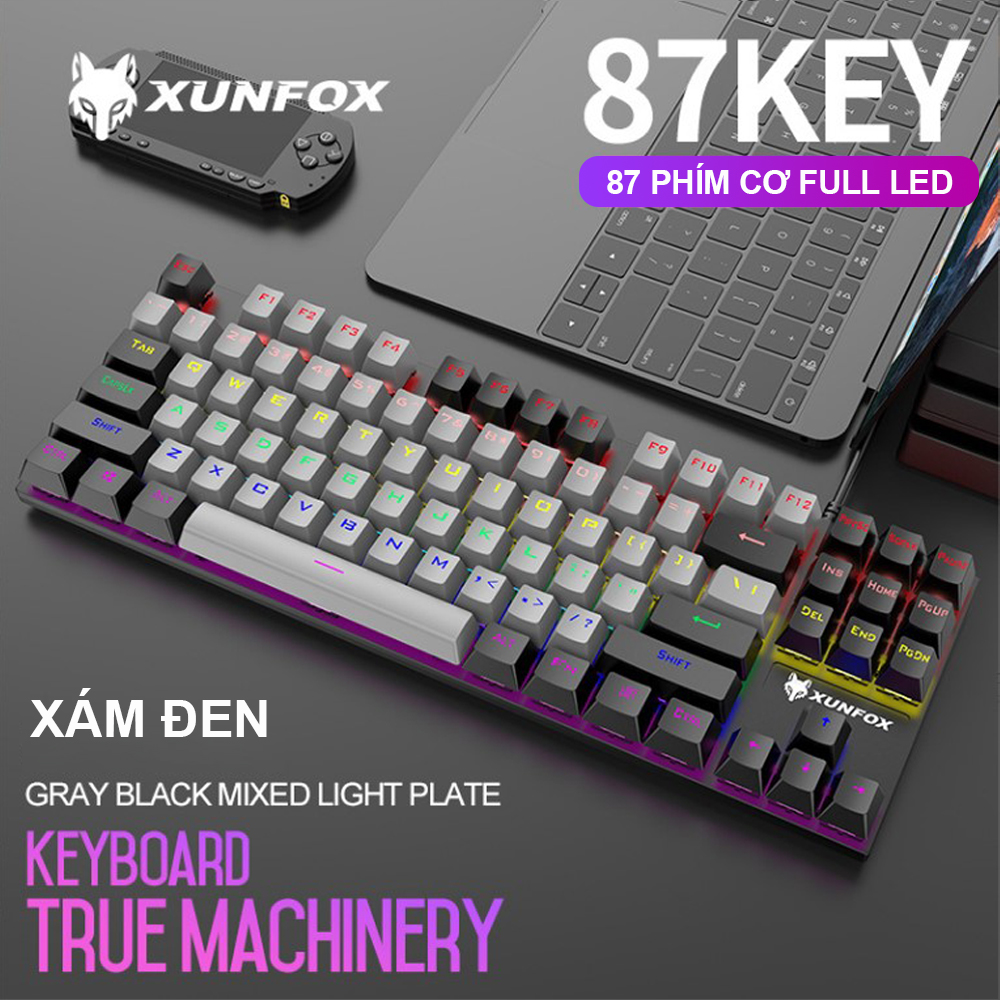 Bàn phím cơ chơi game gaming K80 full led- Bảo hành 6 tháng