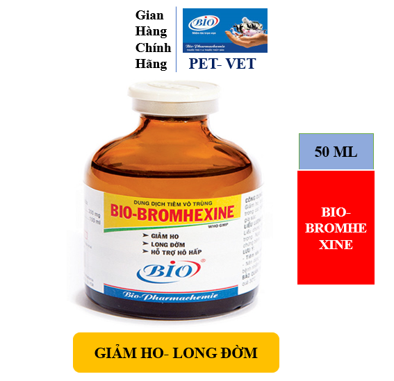 Bio-bromhexin chai 50ml. giảm ho, long đờm, hỗ trợ hô hấp