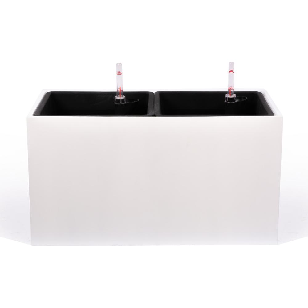 Chậu Trồng Cây Composite Chữ Nhật Hai Khoang | 28x55cm