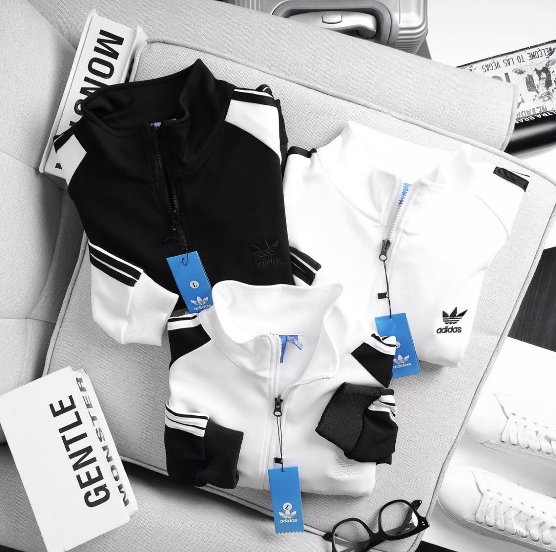 Áo khoác adidas 🥰freeship🥰 áo khoác unisex adidas nam nữ poly dày thời trang xuất khẩu
