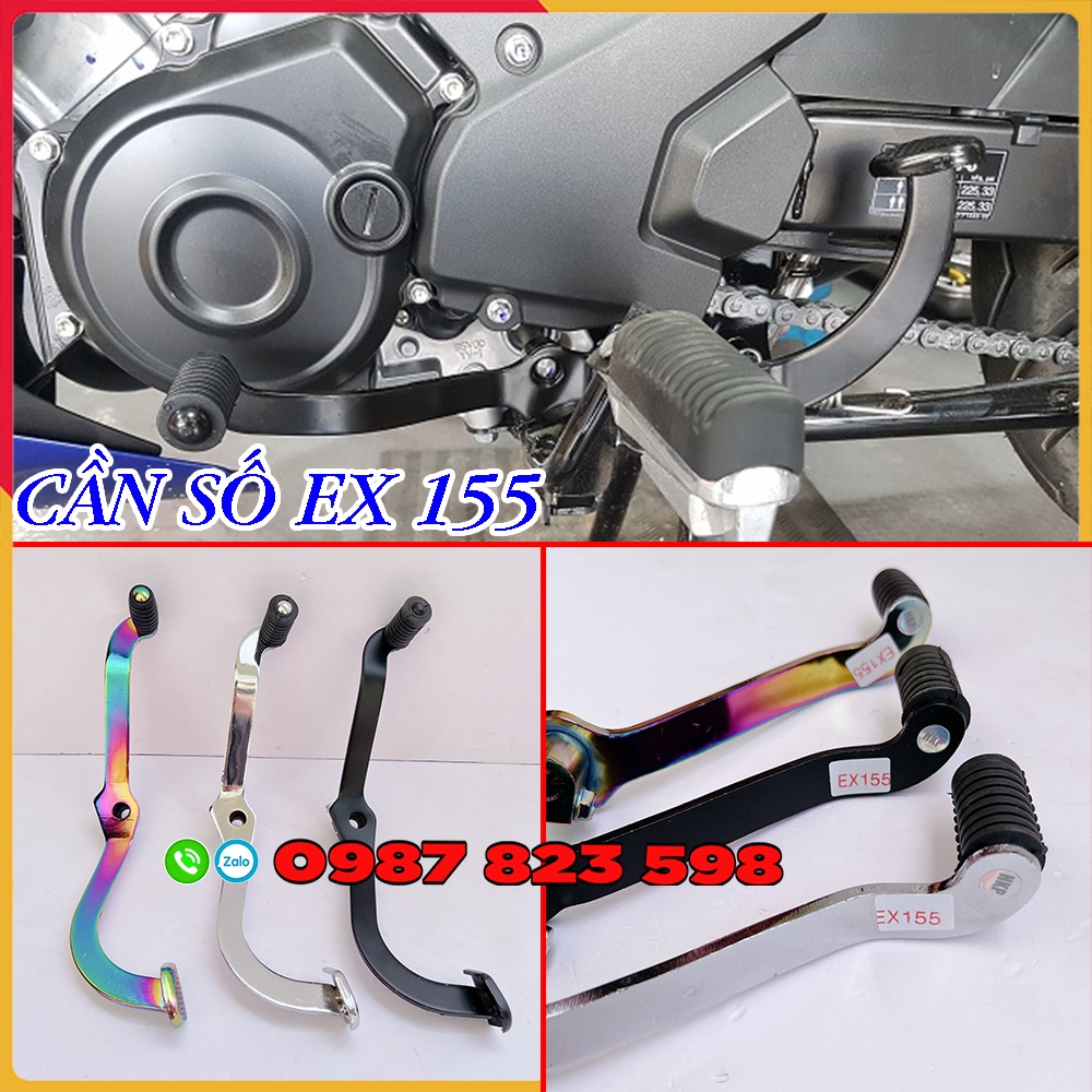 Cần số 2 chiều exciter 155 màu đen, titan, inox - cần số ex 155 vva