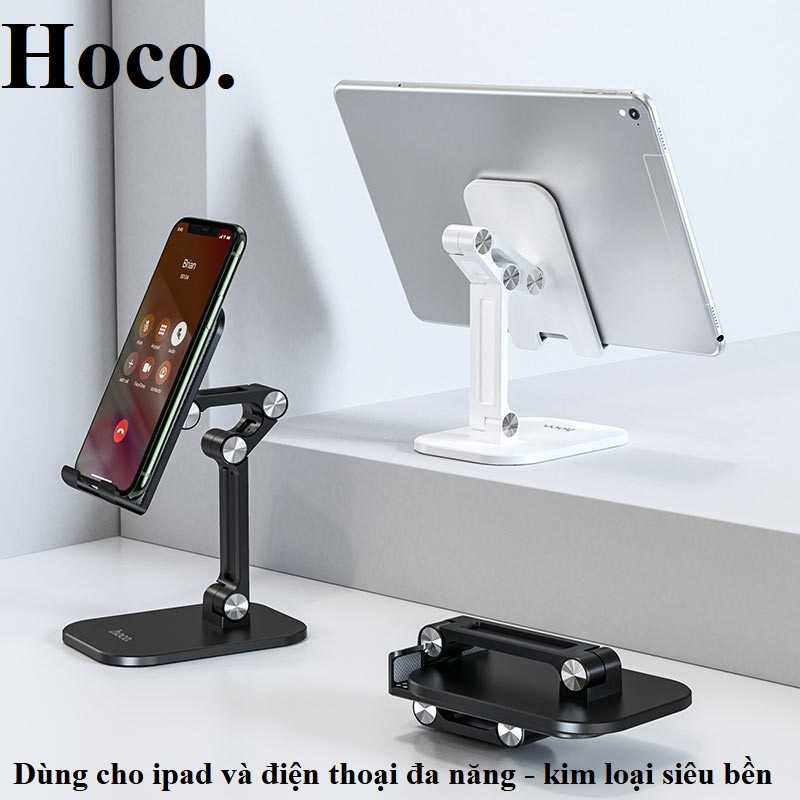 Giá đỡ điện thoại để bàn và máy tính bảng chính hãng Hoco bằng kim loại ( SIÊU BỀN )
