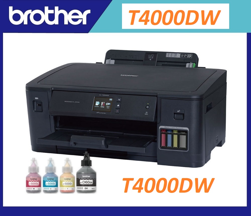 Hàng chính hãng. máy in phun màu a3 wifi brother hl-t4000dw. in tự động 2 mặt.