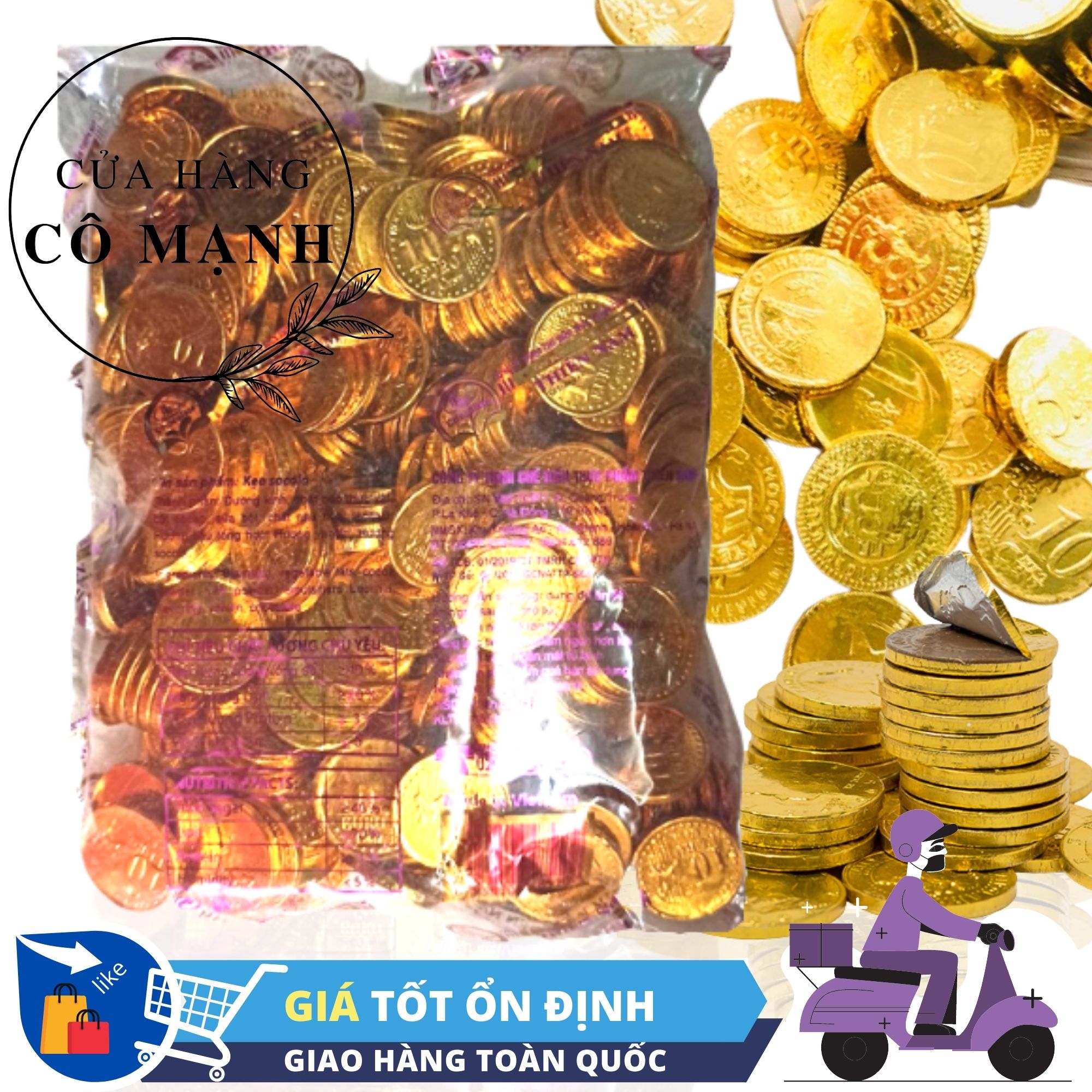 Kẹo Sô cô la / Chocolate đồng xu vàng mềm, thơm ngon