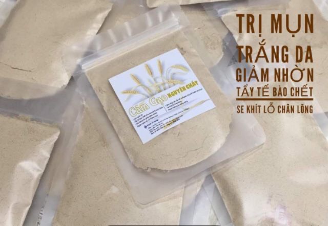 Bột Cám Gạo Nguyên Chất - Đắp mặt dưỡng  (50gr~100gr)