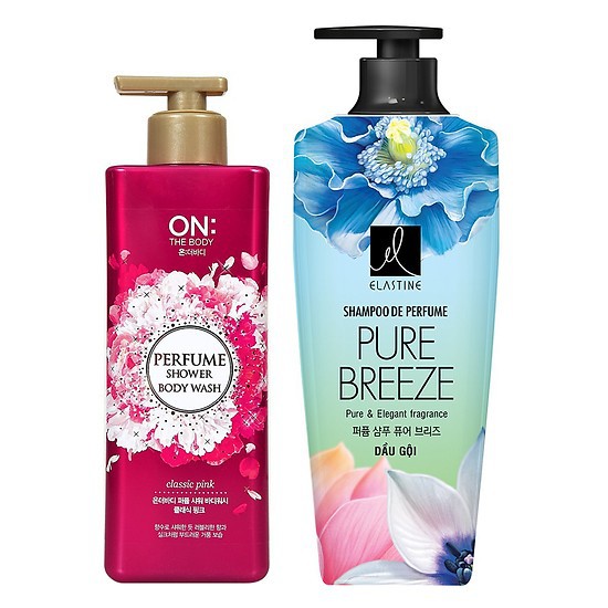 Combo dầu gội và sữa tắm perfume trắng da