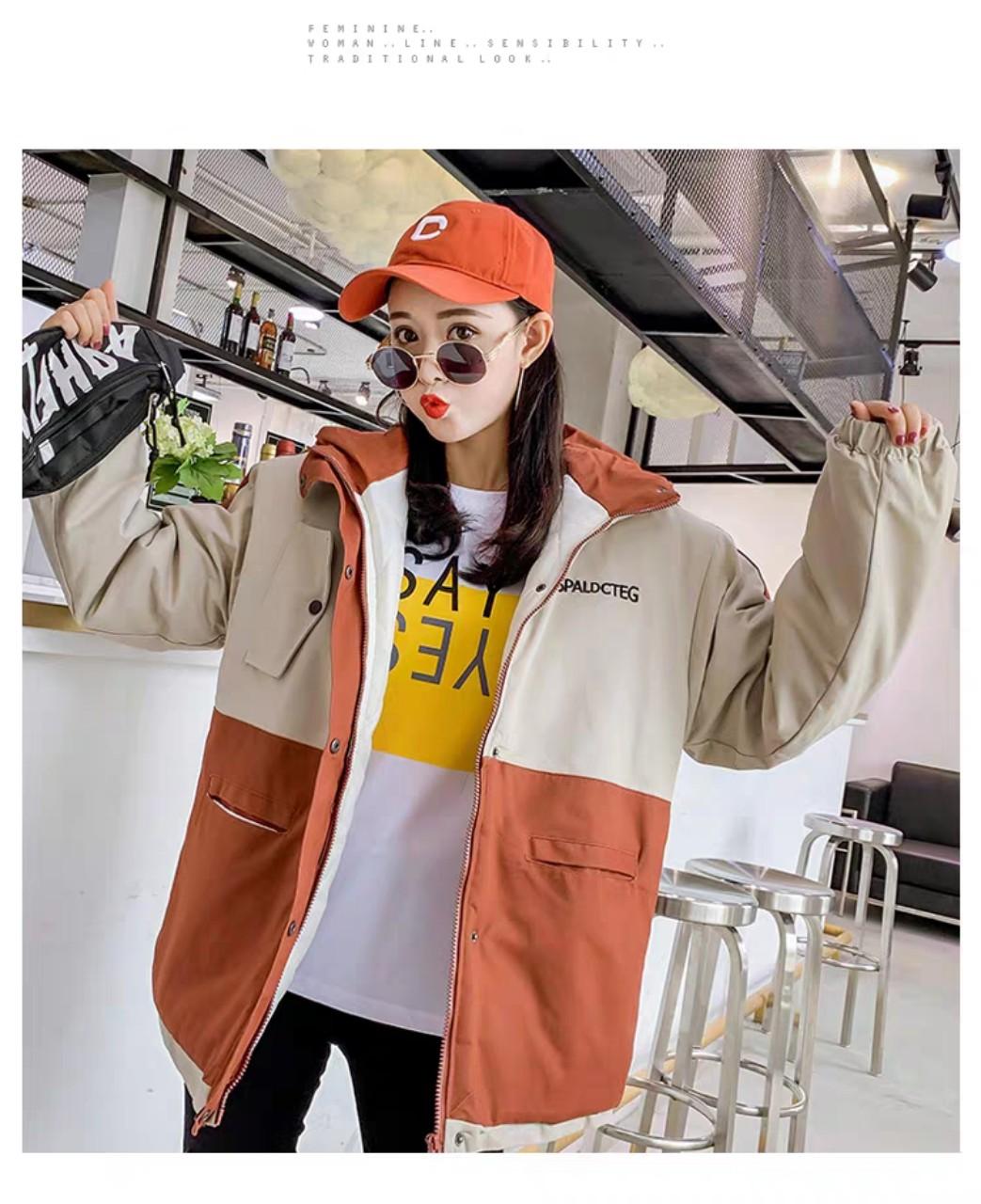 ÁO KHOÁC kaki NỮ form RỘNG. MANG PHONG cách CÁ tính RIÊNG cho CÁC chị EM ST2873