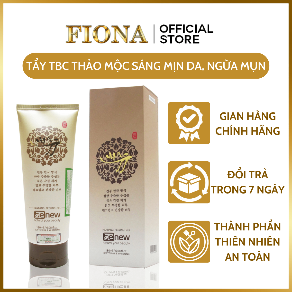 Kem tẩy tế bào chết Thảo Mộc cho da mặt cao cấp Hàn Quốc Benew (180ml) Mẫu mới hiệu quả 200% – Hàng Chính Hãng