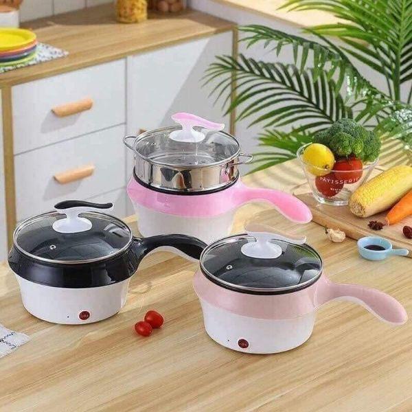 Nồi nấu đa năng siêu tiện lợi kèm xửng hấp inox, nồi lẩu mini siêu tốc có tay cầm chống nóng, Noi nau da nang sieu tien loi, noi lau mini sieu toc co tay cam chong nong