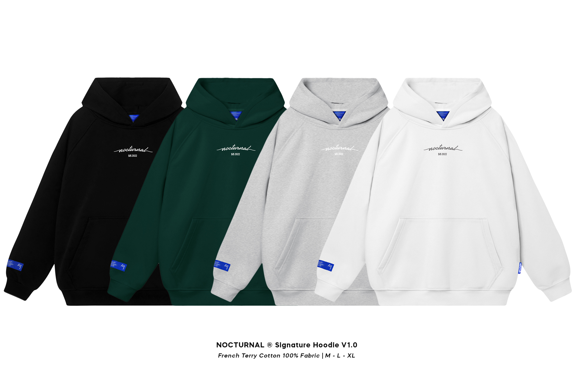[Nhập LAZFlex1- giảm 30k đơn 149k|Áo Hoodie NOCTURNAL Signature V1.0 Basic Nỉ Bông Unisex Local Brand
