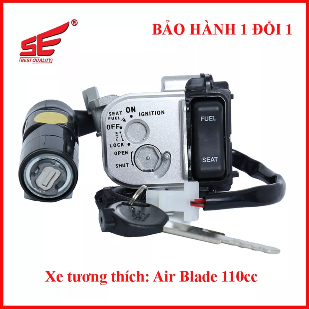 Khóa xe máy AB - Bộ ổ khóa xe AirBlade 110cc đời 2007-2010 - Khóa AirBlade 125 đời 2012-2015