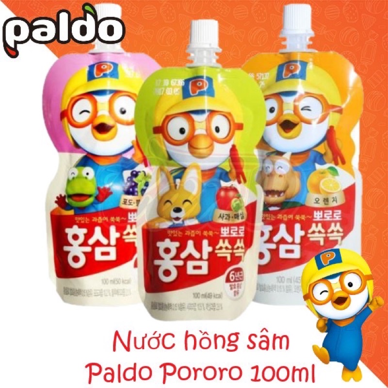 10 goi nước trái cây hồng sâm hàn quốc paldo
