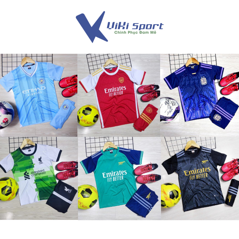 Bộ đồ đá banh cho bé trai độ tuổi từ 1 đến 14 tuổi JP02- ViKi Sport