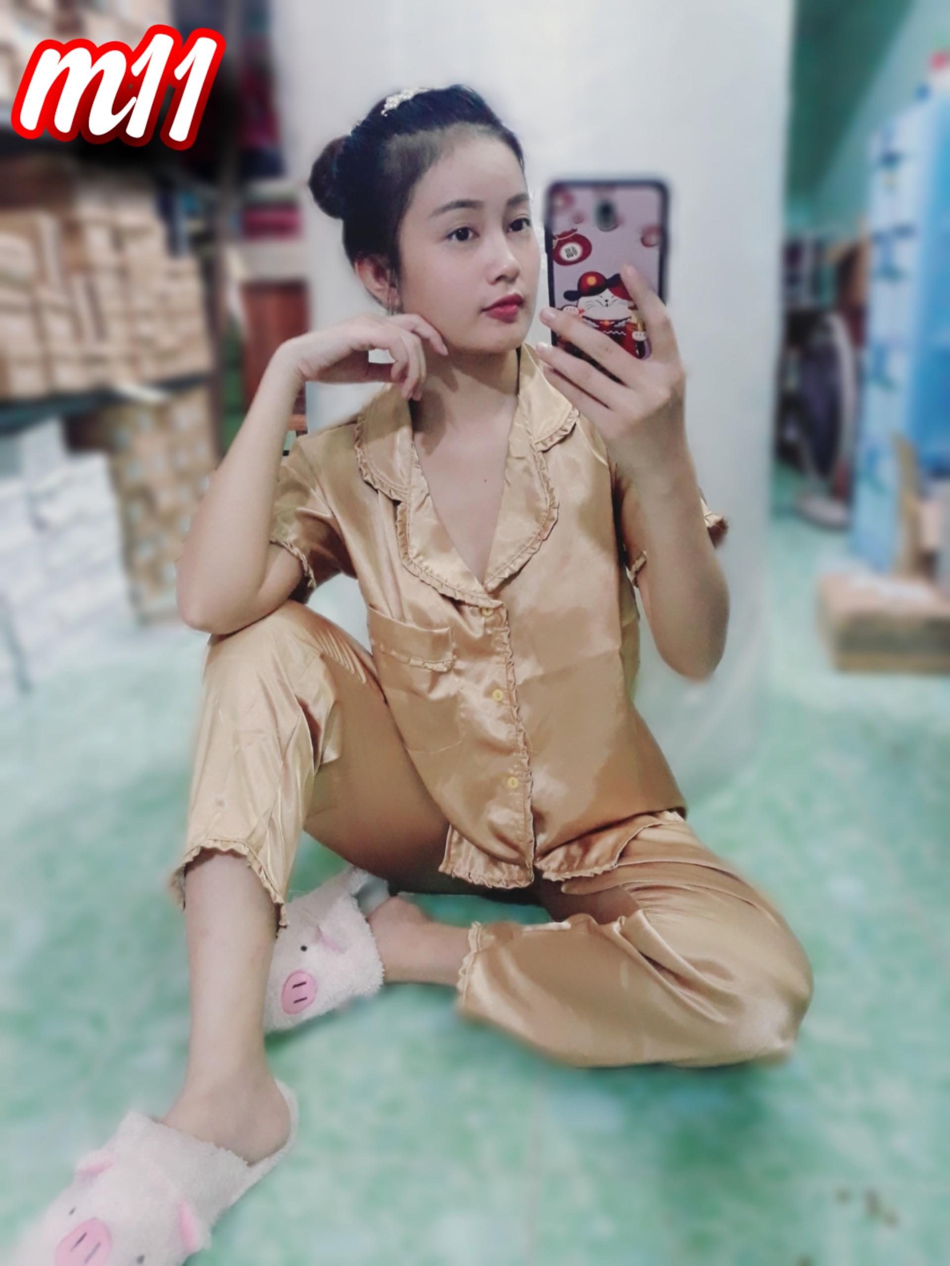 [HCM]Pijama Set Đồ Bộ Nữ Lụa Bèo Tay Ngắn Quần Dài Sang Trọng