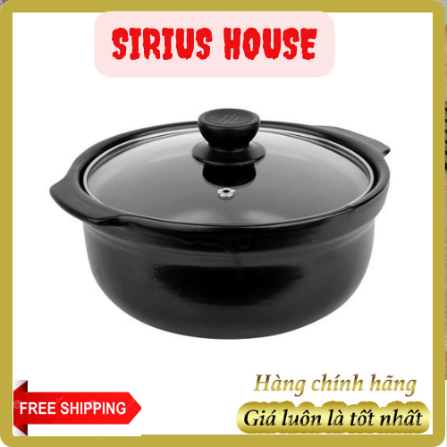 Nồi đất 1000ml nắp kính chuyên mì cay nấu cơm canh-Nồi kho cá. Nồi kho tộ cực ngon giữ nóng lâu