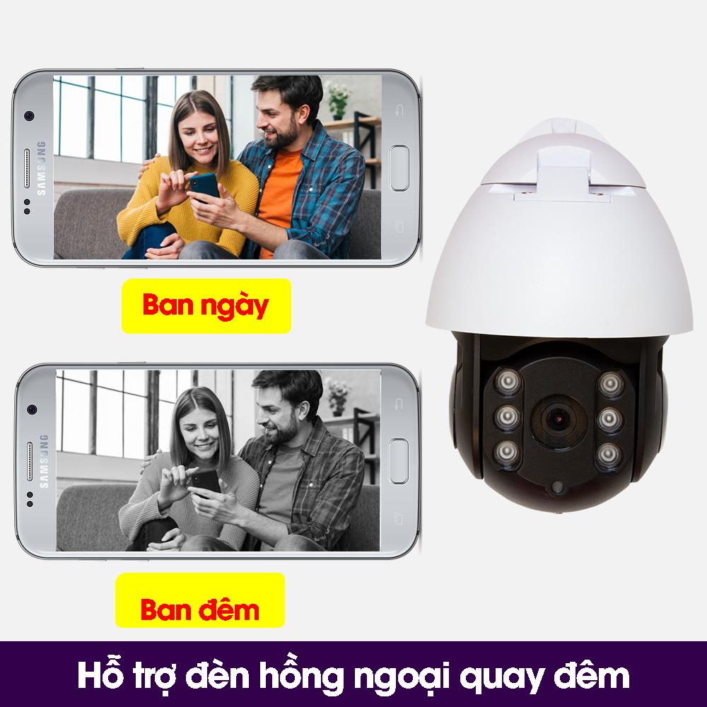 ( Tặng thẻ 32gb sandisk) Camera wifi So-ny ngoài trời xoay 360 độ PTZ19HS-200 chuẩn Fullhd1080-2.0Mpx xem ngày đêm, chống nước chuẩn ip66