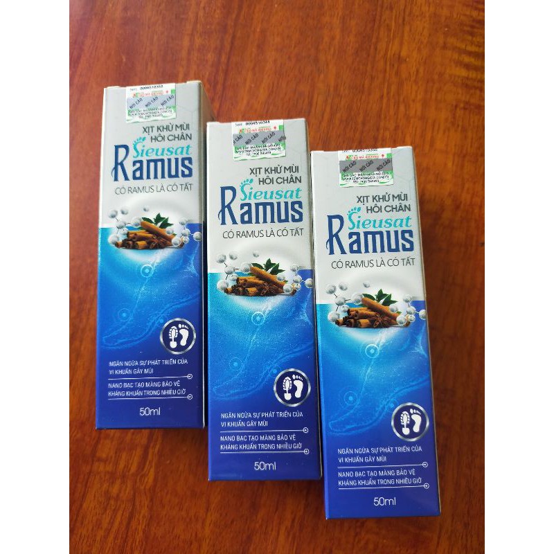 Xịt khử mùi hôi chân Ramus - giúp đối chân luôn khô thoáng, mùi thơm nhẹ nhàng - Lọ 50ml