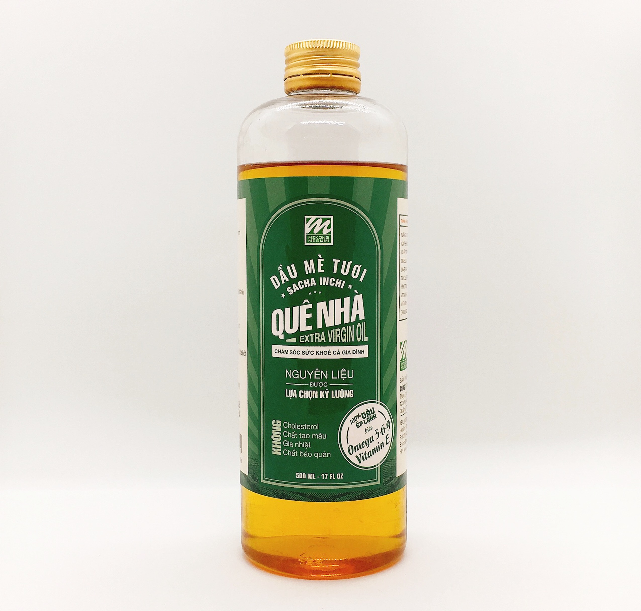 Dầu mè tươi ép lạnh mix dầu sachi mekông megumi 500ml - cung cấp omega 369 nguồn gốc thực vật cho người ăn chay, ăn kiêng