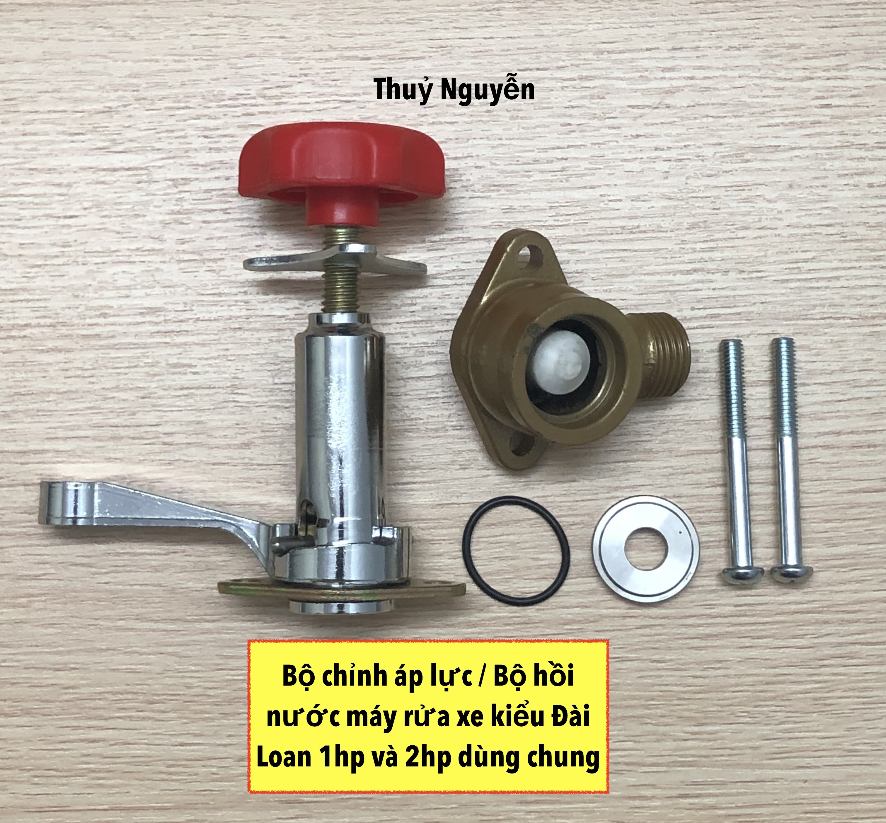 Bộ chỉnh áp lực / Bộ hồi nước / Đồng tiền / Cục sứ máy rửa xe kiểu Đài Loan 1hp và 2hp dùng chung