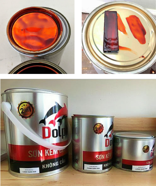 SƠN BÓNG CÁNH GIÁN, SƠN GỖ, SƠN GIẢ GÕ DOLPHIN - TẶNG KÈM CON