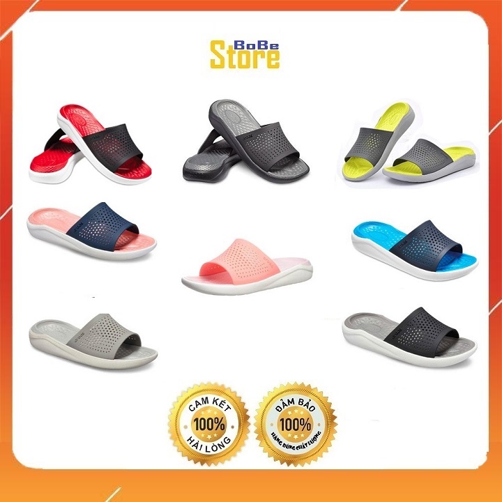 Dép Quai Ngang Dép Lê Nam Nữ Literidee Slidee Full Tag Hộp Đẹp Êm Chân Bền Cao Cấp Nhiều Màu