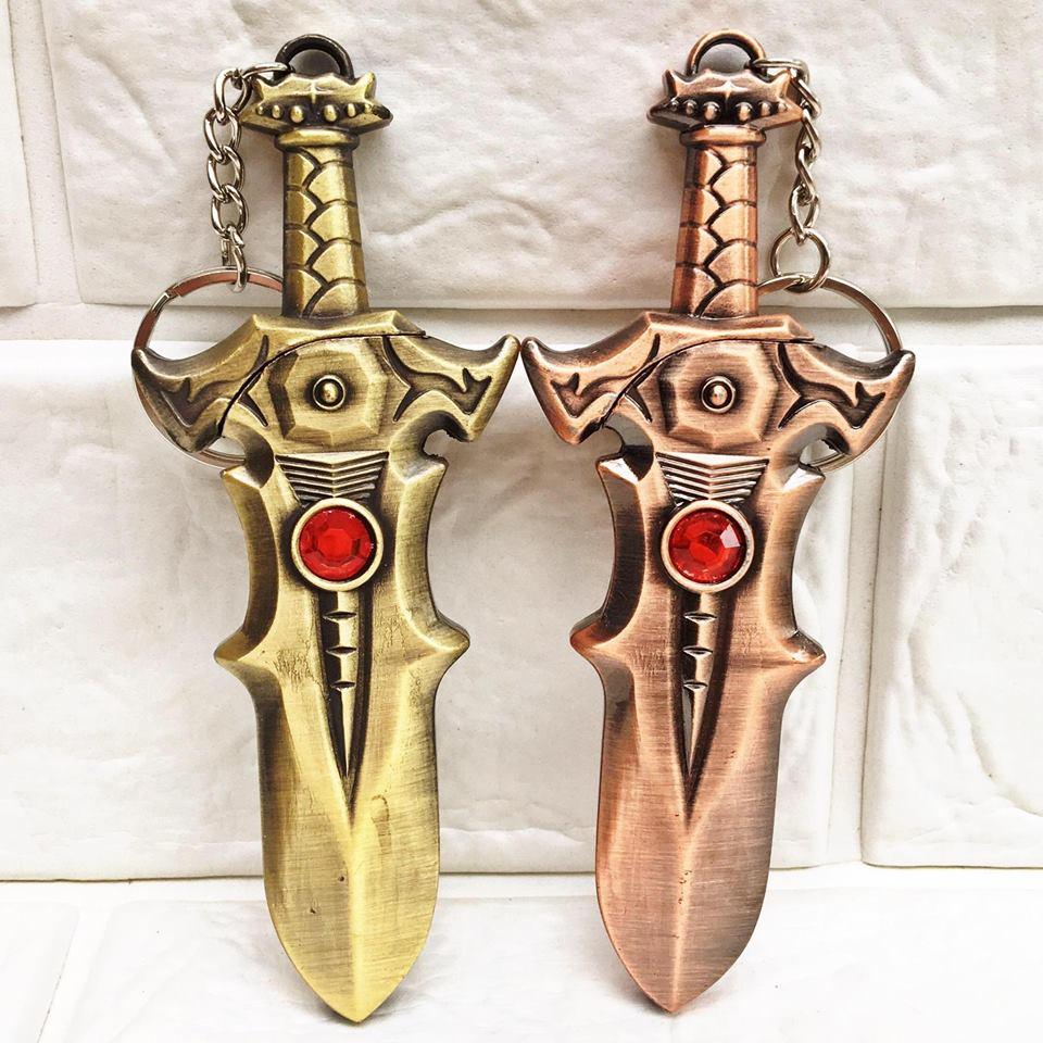 Bật lửa móc khóa hình CÂY Ỷ THIÊN KIẾM Có Ngọc độc đáo