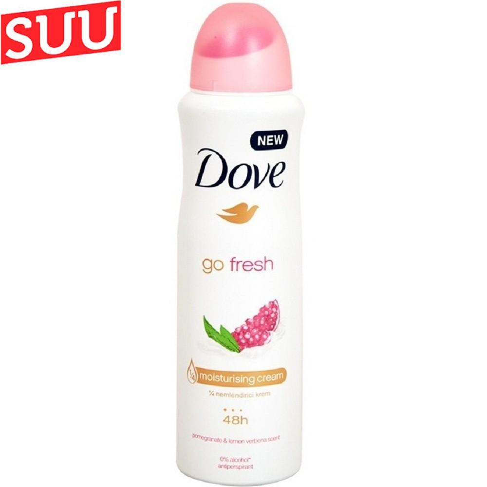 Xịt khử mùi Dove Go Fresh 48h 150 ml Hương Lựu