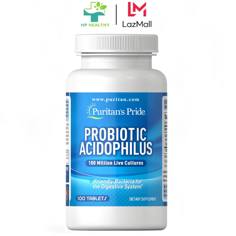 Thực phẩm chức năng Men vi sinh Probiotic Acidophilus 100 viên Puritan