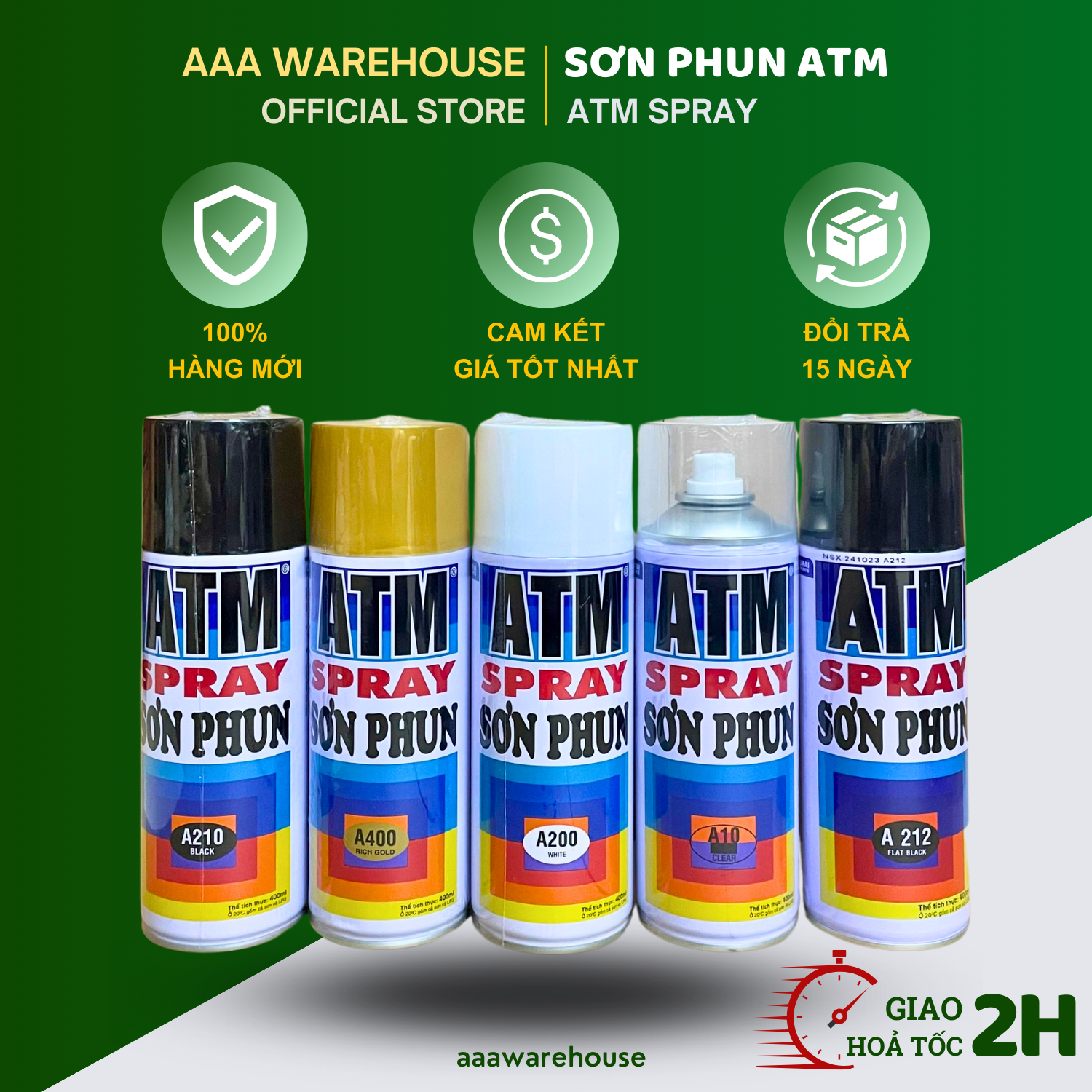 Sơn xịt atm spray đủ màu - sơn xịt đa năng tiện lợi atm