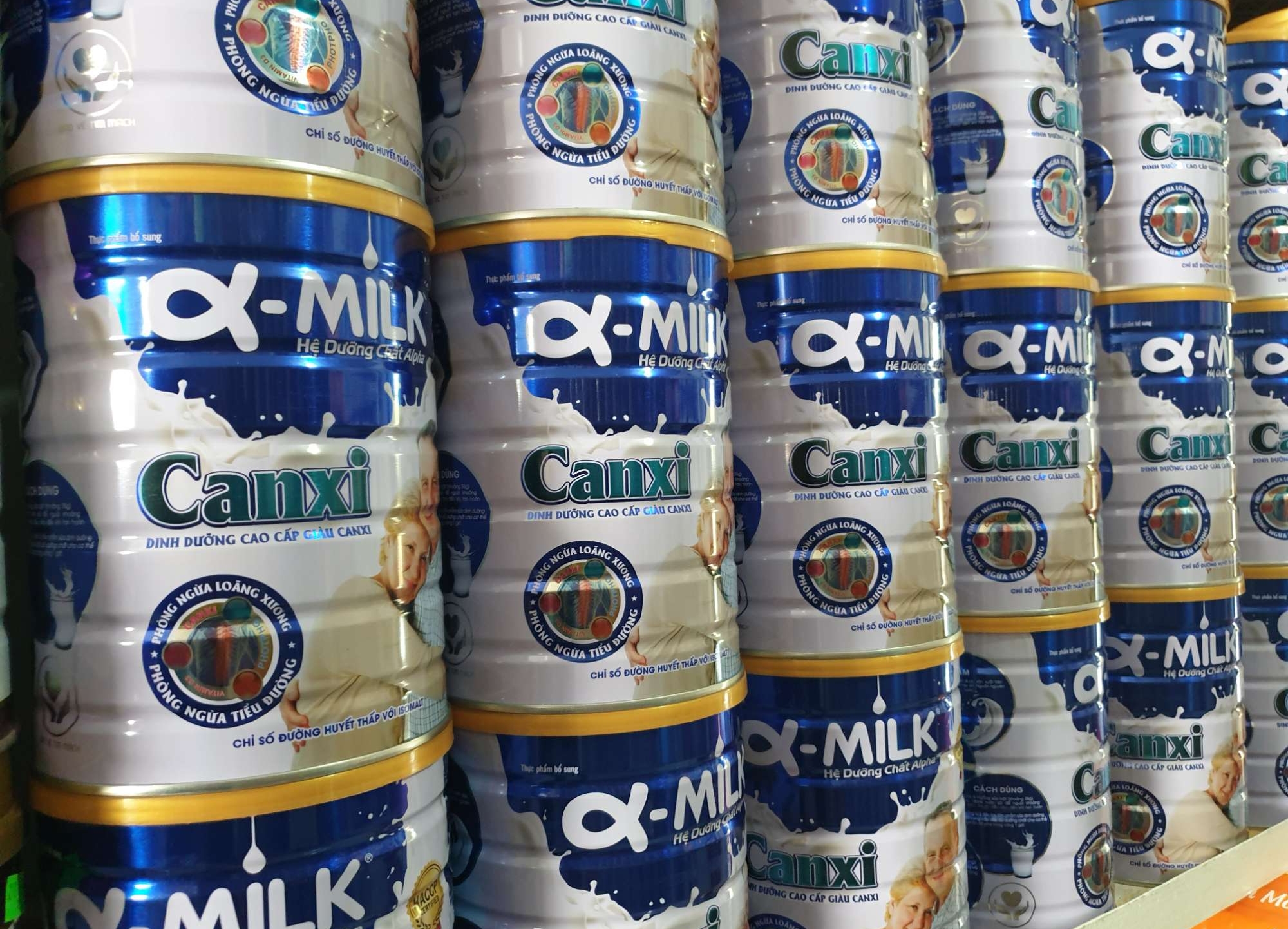 Combo 6 lon Sữa Alpha Milk Canxi ,Phòng ngừa Tiểu đường (Date mới)