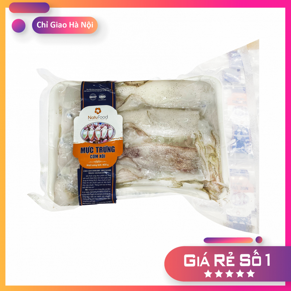 Mực Trứng Cơm Xôi Hàng Siêu Trứng Cao Cấp Túi 400G - Hải Sản Cao Cấp NatuFood [Chỉ Giao HN]