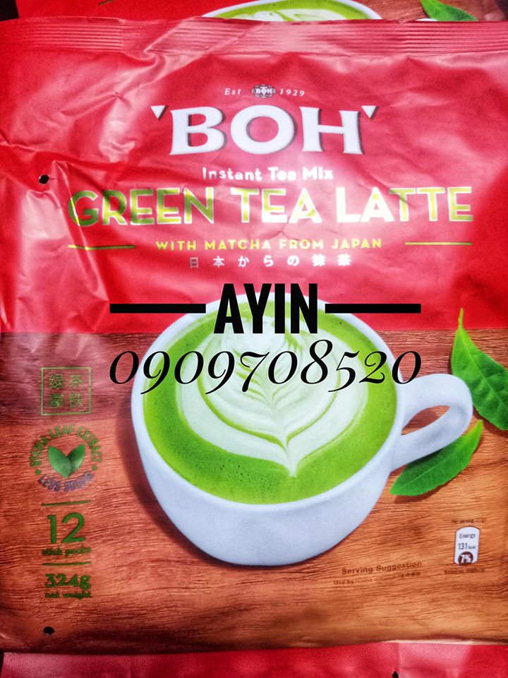 Trà xanh boh latte - boh green tea latte malaysia 12 gói x 27g