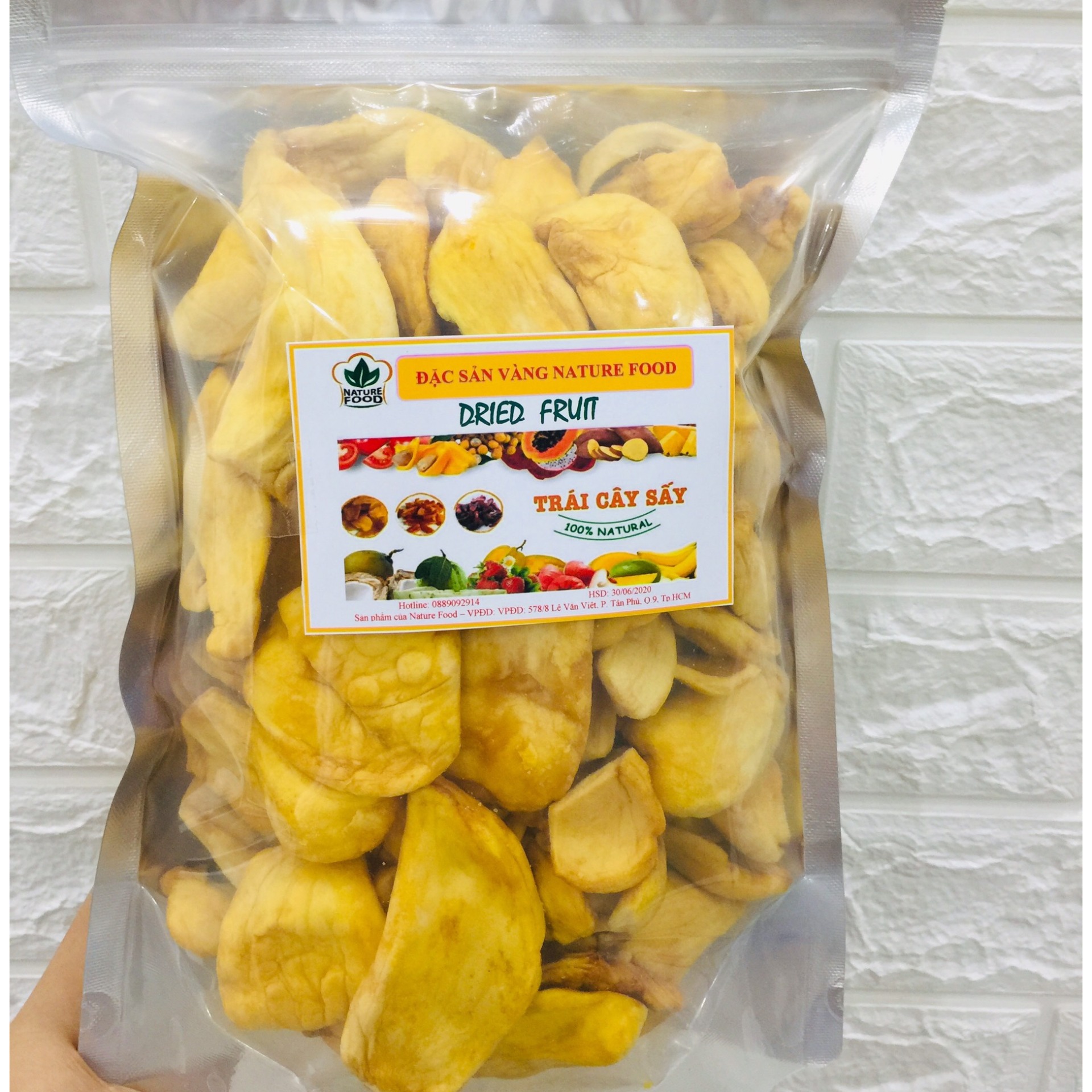 Mít thái sấy giòn ngon loại  A    450gr ( 1 túi zíp )_ Nature Food