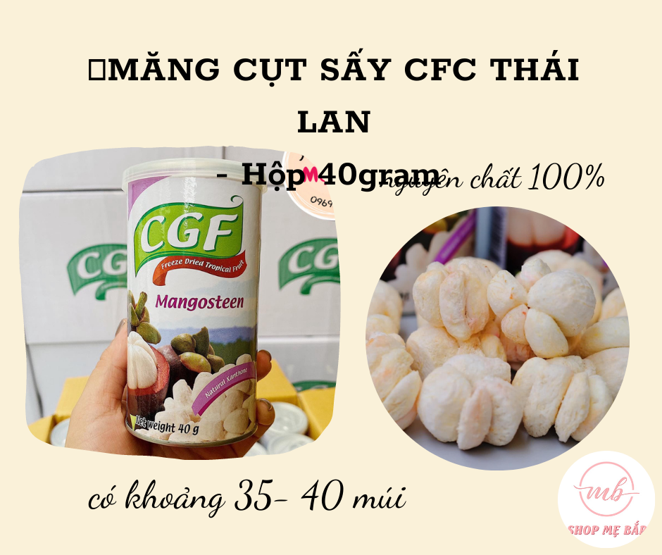 Măng cụt sấy cfc thái lan 40g - sấy tự nhiên, không đường - shop mẹ bắp