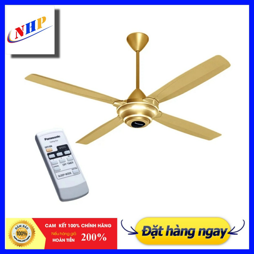 [HCM]QUẠT TRẦN PANASONIC F-56MZG-GO ty 40cm màu vàng ánh kim