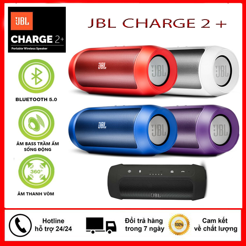 [HCM]Loa Bluetooth Bass Mạnh Loa Bluetooth Công Suất Lớn JBL Charge 2+ Kết Nối Bluetooth 4.1 Hỗ Tợ Thẻ Nhớ / USB / Jach 3 – Pin Trâu – Siêu Hay – Chống nước IPX7 Bảo Hành Lỗi 1 Đổi 1