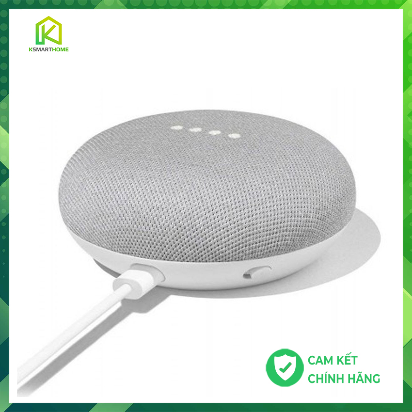 Loa thông minh trợ lý ảo Google Home mini, thiết kế nhỏ gọn, câu lệnh đơn giản, hộp nguyên seal, bảo hành 1 năm chính hãng