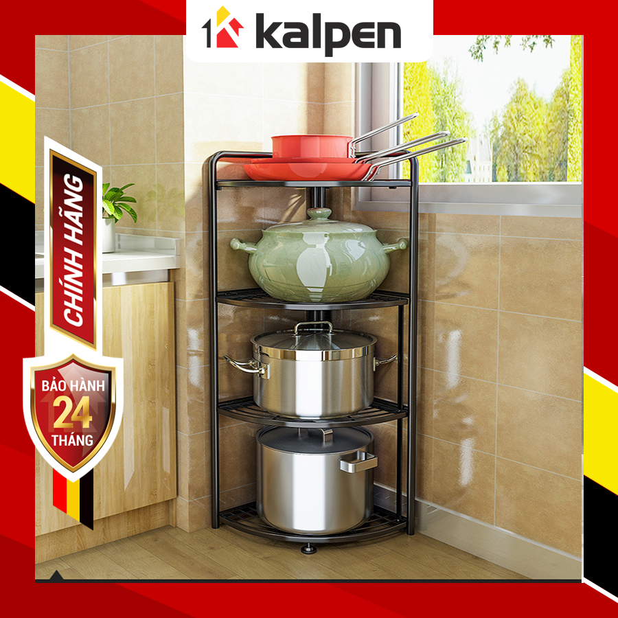 Kệ góc tường 4 tầng nhà tắm gấp gọn thông minh kalpen, kg4k120