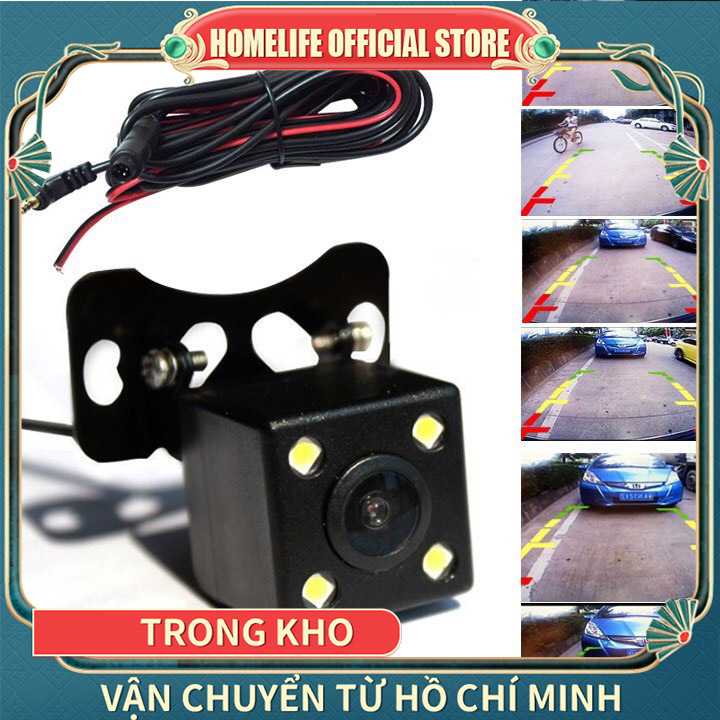 HMCamera lùi lắp cho camera hành trình, loại 4 led, jack 2.5