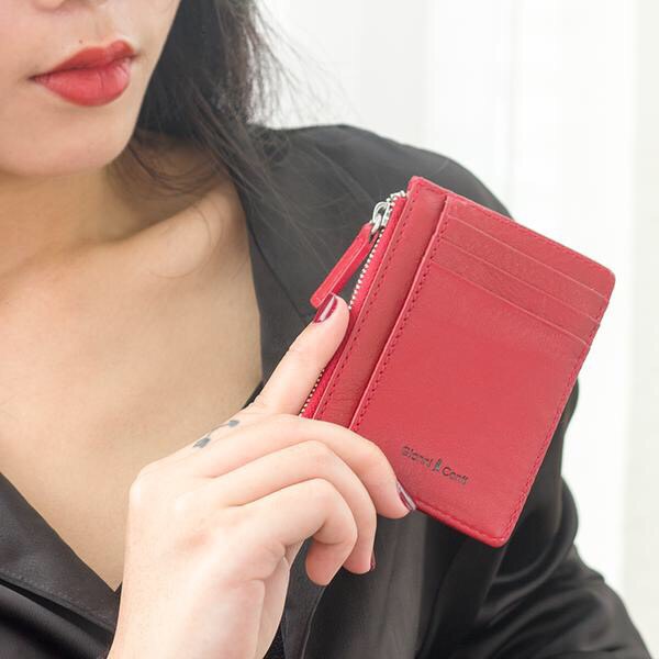 Ví đựng thẻ nữ gianni conti italy 9507592ros - màu đỏ