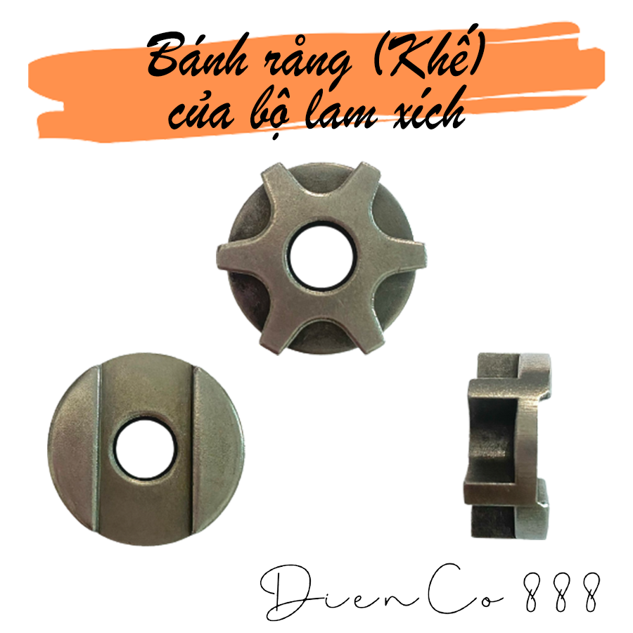 Nhông bánh răng của bộ lam xích gắn máy mài góc (M10 - M14 - M16)