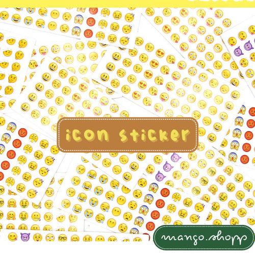 SET 12 MIẾNG sticker dán icon biểu cảm, emoji biểu cảm