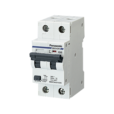 Cầu dao chống giật Panasonic  DIN RCBO 32A, 40A,50A,63A .Có Hộp chụp Nanoco