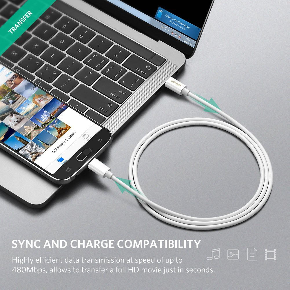 Cáp USB Type-C sang Micro USB dài 1.5m UGREEN 40419 Cáp USB Type-C sang Micro USB dài 1.5m UGREEN 40419