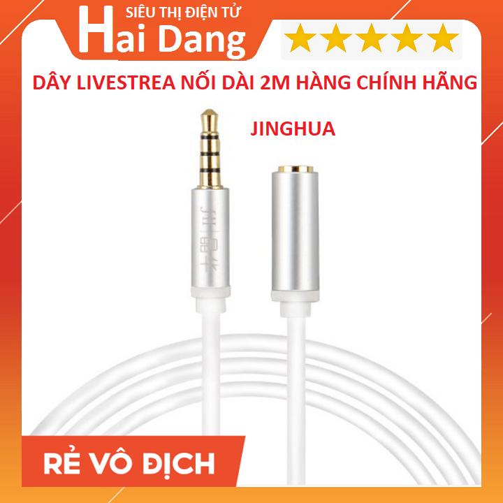 Dây Nối Dài 2m Chuyên Hát Livestream, kết nối VIDEO / AUDIO / Livestream Chuẩn 3.5 Hàng Hãng Jinghua - Dây Nối Dài Cho Dây Livestream