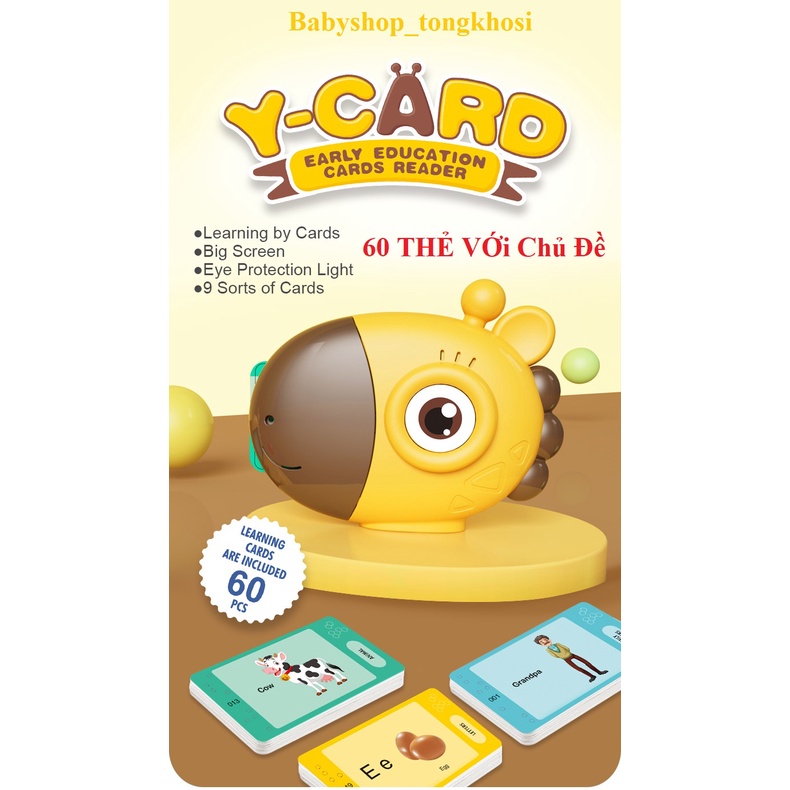 Flashcard Máy đọc thẻ tiếng anh với 9 chủ đề giúp trẻ biết đọc sớm