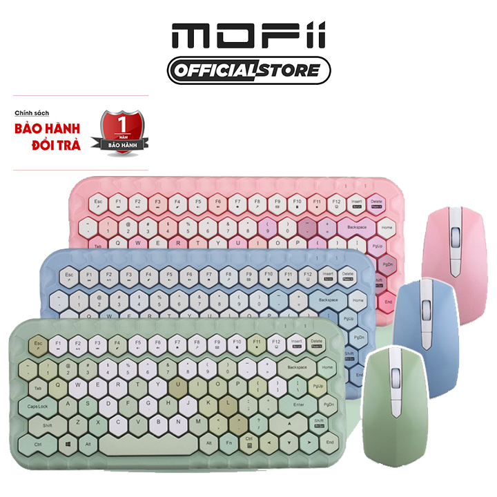 MOFII HONEY - Combo bàn phím và chuột không dây Mofii Honey 83 phím kết nối USB 2.4Ghz Dành Cho Điện Thoại/Máy Tính Bảng/Laptop - Hãng phân phối chính thức