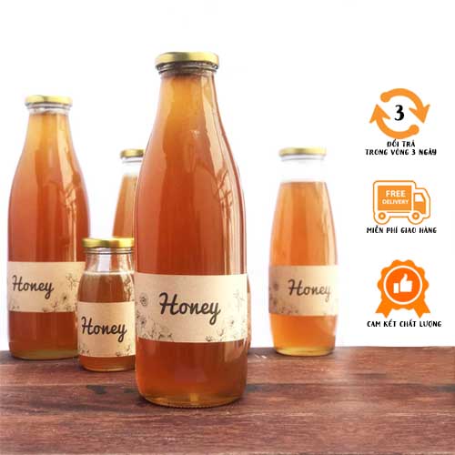 Mật ong hoa cà phê đắc lắc nguyên chất 1000ml_chai thủy tinh