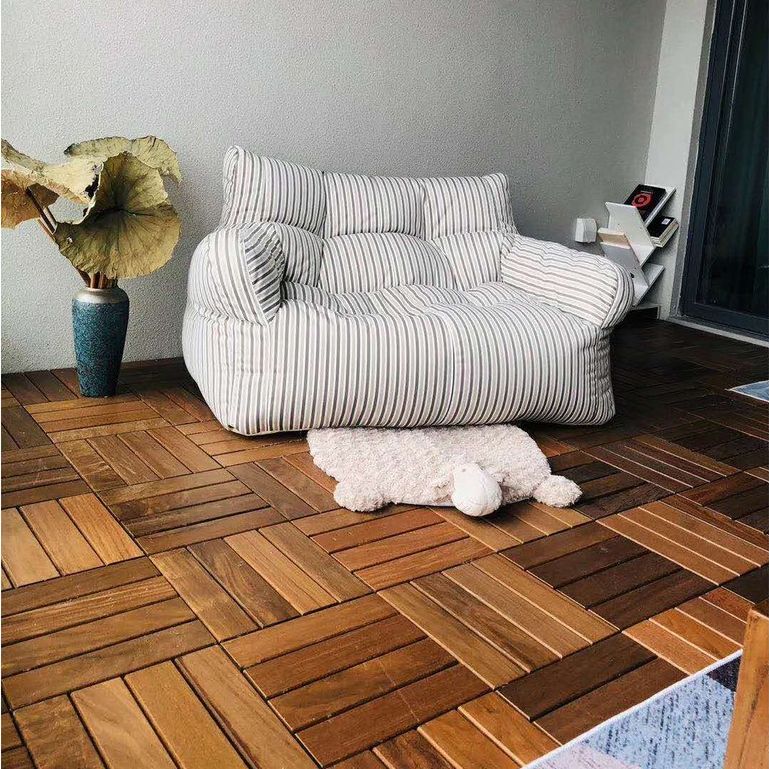 [Freeship MAX] Combo 5 ván sàn gỗ ngoài trời lót ban công 4 nan kích thước 30x30x2.5 cm, sân vườn, spa, hồ bơi - Tấm ván sàn gỗ vỉ nhựa gỗ dày chuẩn xuất khẩu trang trí & chống trơn trượt, chống nóng ban công - bể bơi - sân vườn